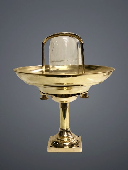 Brass Mid Century Style Golden Bulkhead Lamp