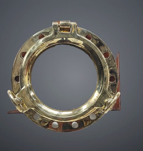 Marine Vintage Style 2 Key Opening Brass Porthole