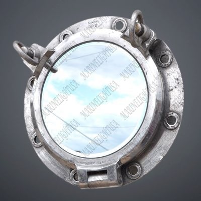 Old Nautical Antique Model Ships Silver Porthole Window