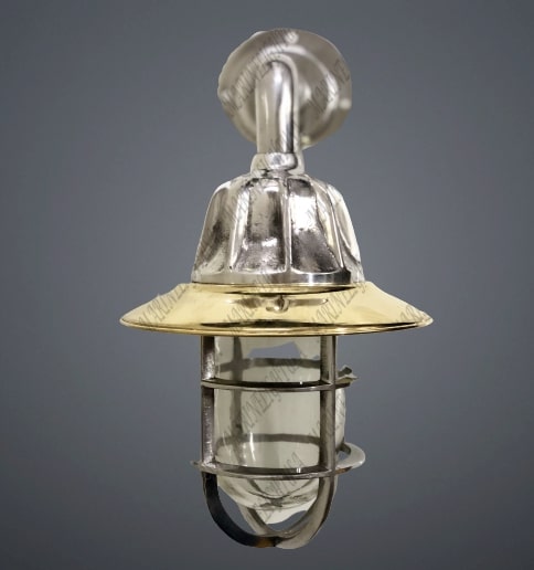 Details about   Ship Salvaged Vintage Round Aluminum Sconce Light or Post Light 
