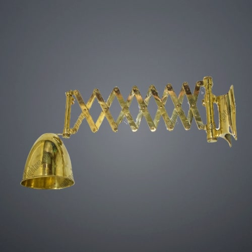 Marine Antique Extendable Brass Scissor Lamp